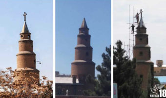 Cross put back on top of Tabriz church after outcry