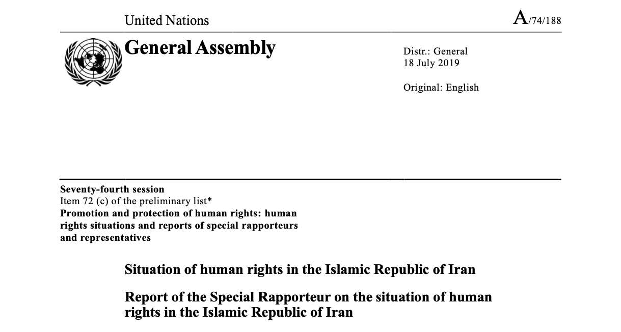 Report of the Special Rapporteur on the situation of human rights in the Islamic Republic of Iran