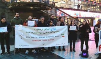 Stockholm protesters gather in support of Iranian Christians