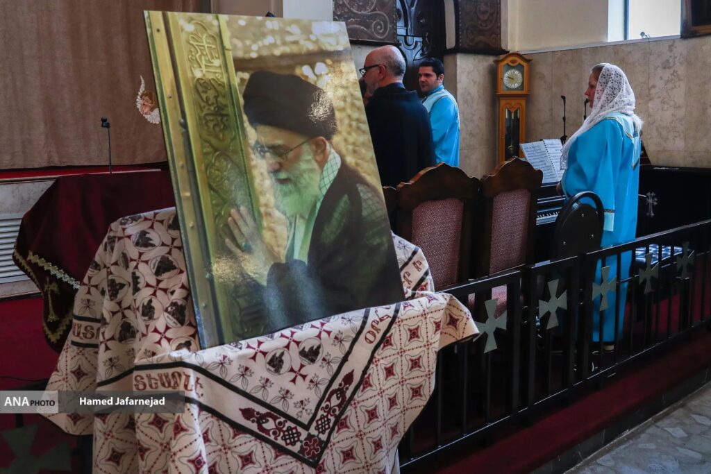 Why did a Tehran church host a memorial service for Ali Khamenei?